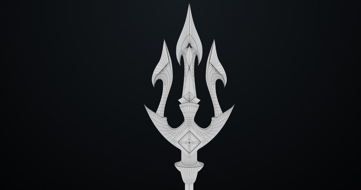Fantasy Trident 03 URP HDRP Textures