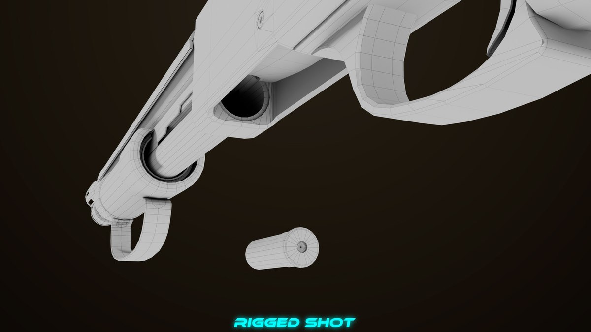 Small Shotgun 02 Black and Sandle Single Mat URP HDRP Textures