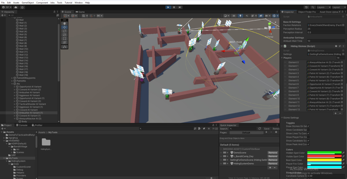 Tactical Cover & Retreat AI System