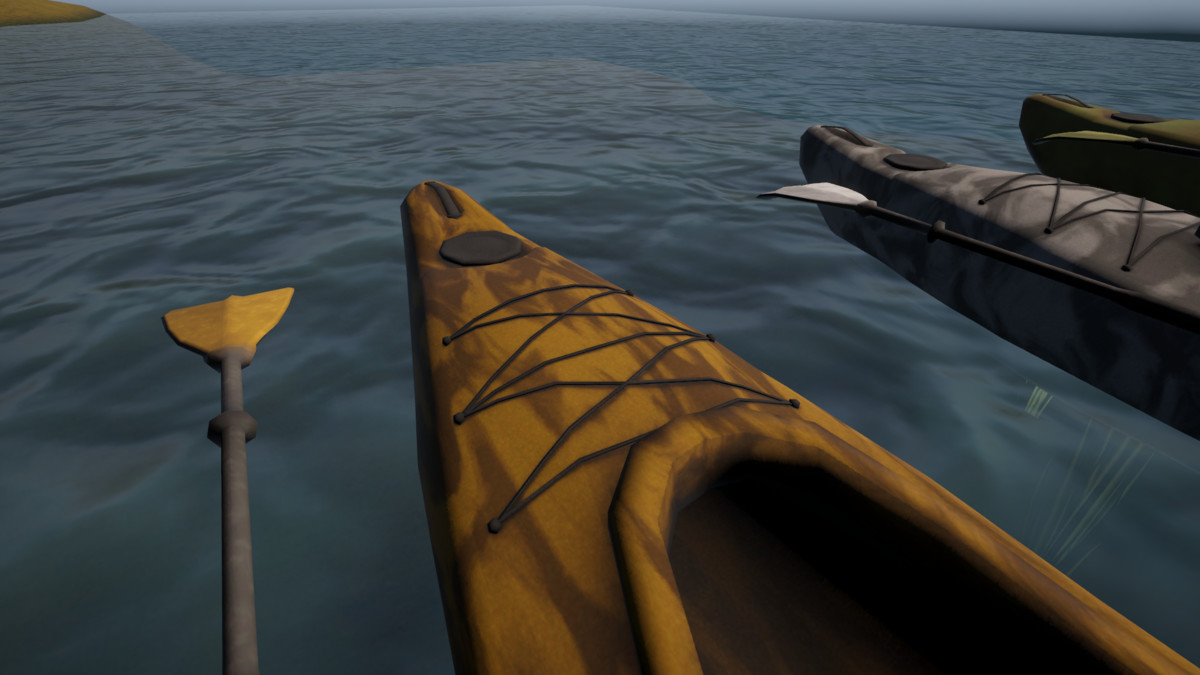 kayak + paddle (8 variants | low poly 2.7k~ tris)