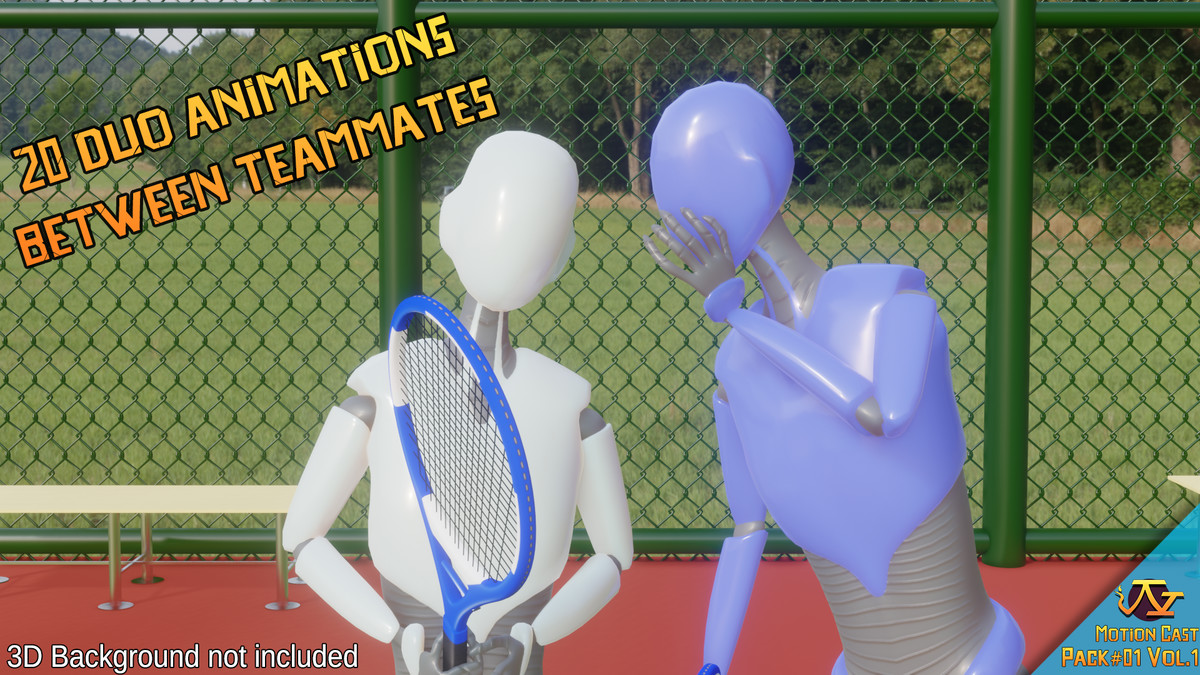 Tenniswoman animations (Motion Cast#01 Vol.1)