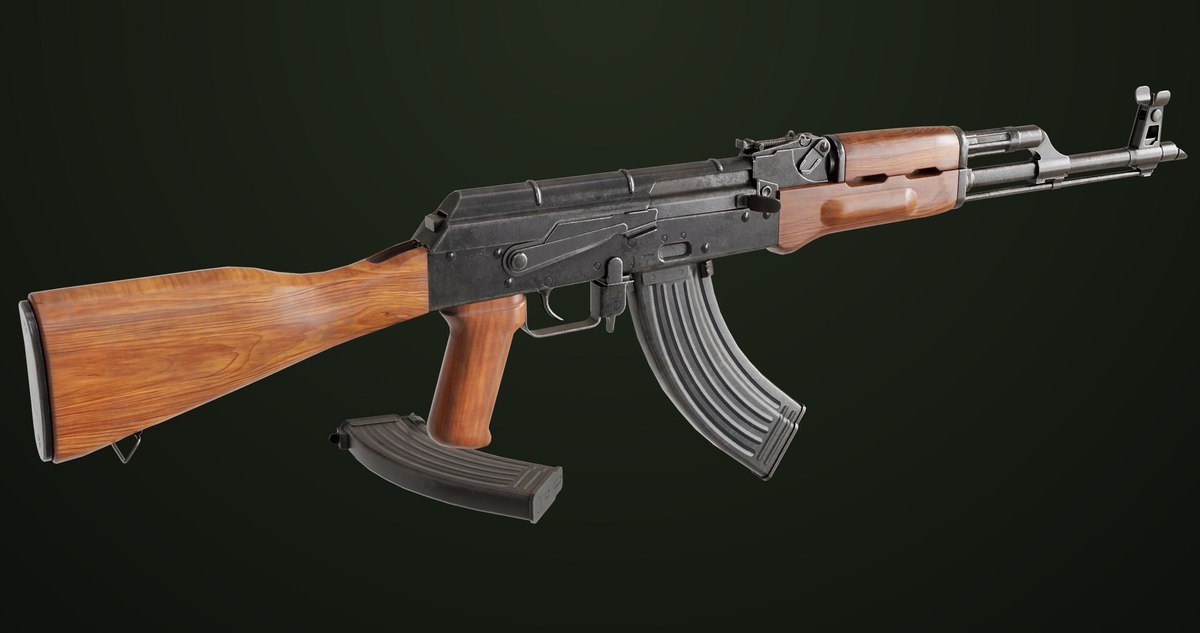 Light Machine Gun 10 Wood URP HDRP Texture