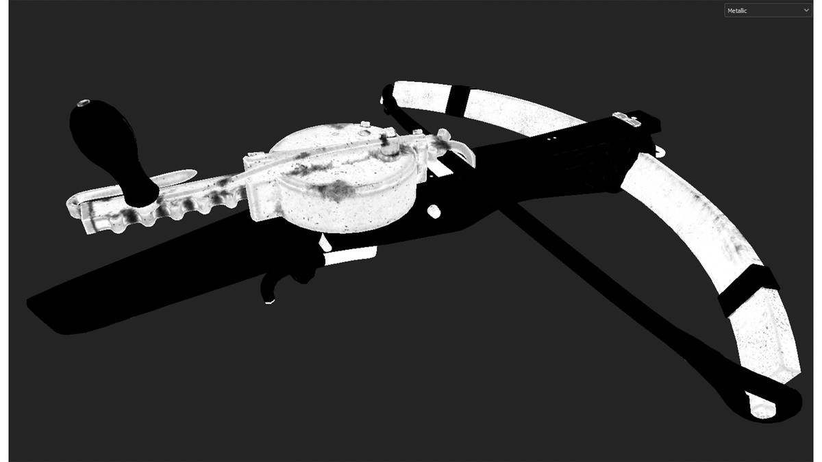 Medieval Crossbow With Cranequin