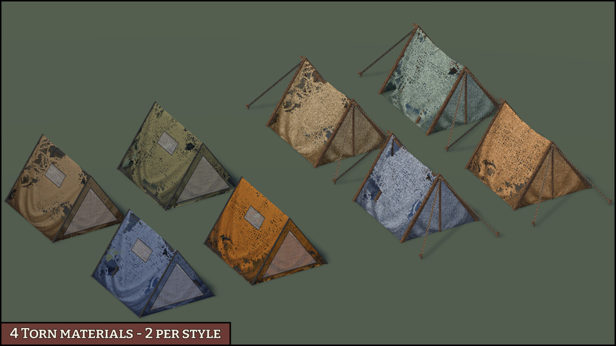 Campsite - Retro Style Modular Environment Pack