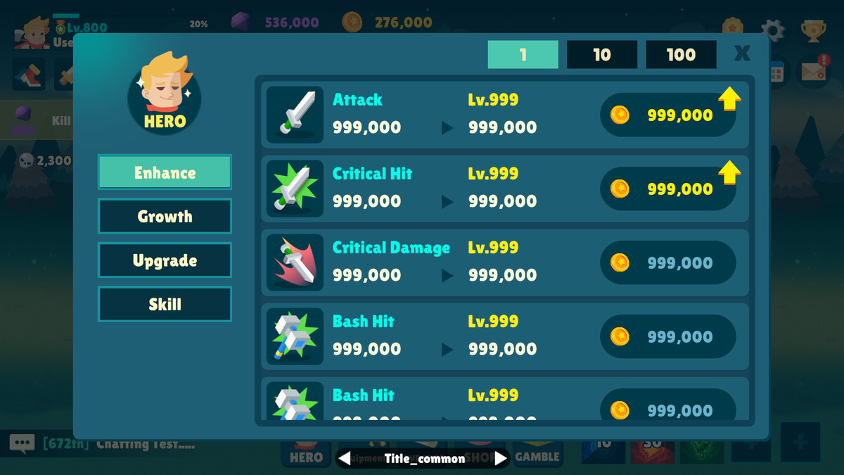 Idle Game Horizontal UI Kit