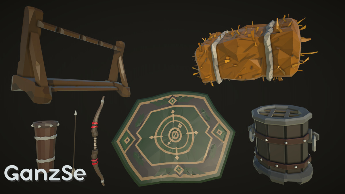 GanzSe Archery Range - Modular Low Poly Environment