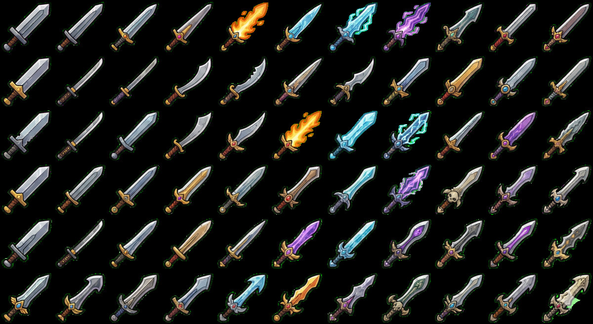 2D Fantasy RPG Weapon Icon Pack - 1000+ Items