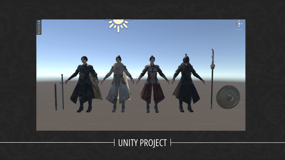 Chinese Warrior. Female Modular Bundle