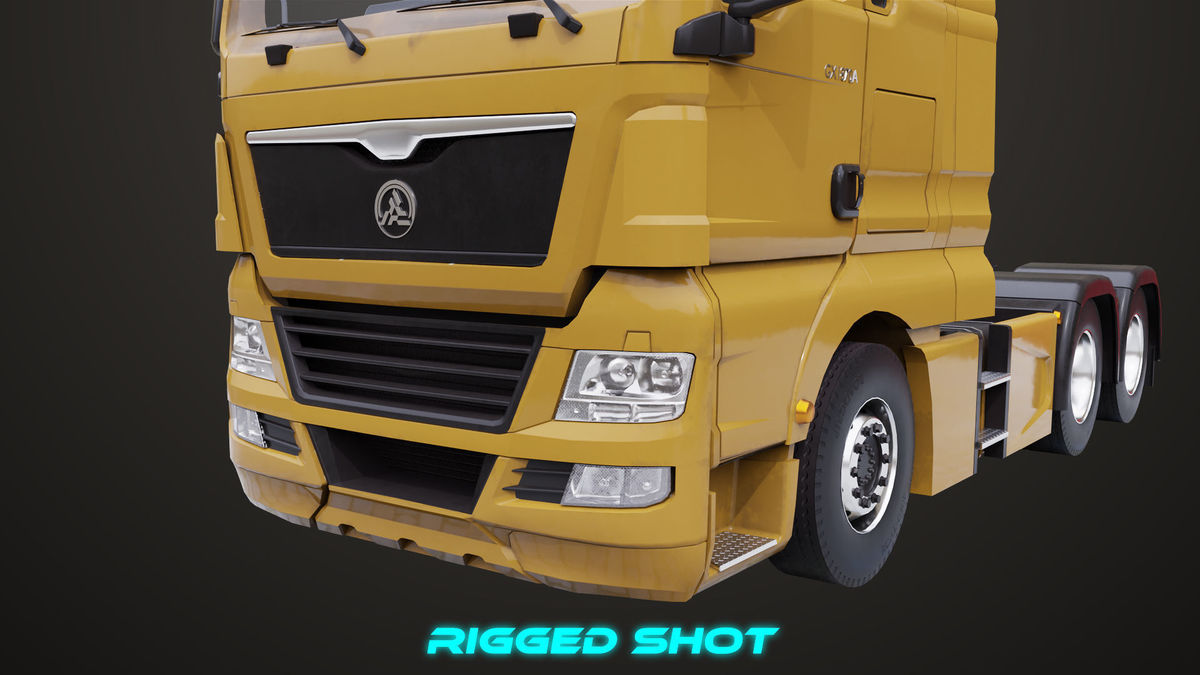 Heavy Truck 04 Chassis Yellow