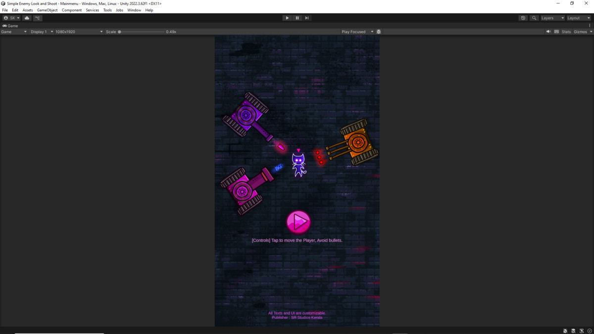 Bullet Hell Survival Template (2D)