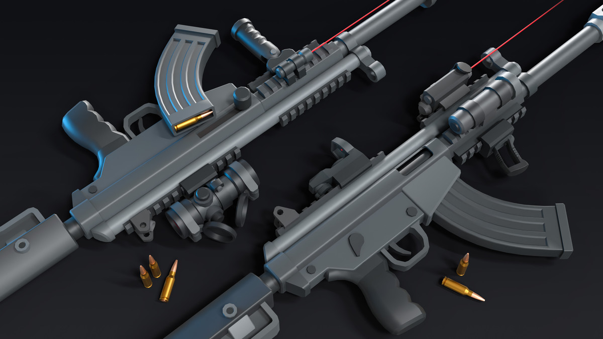 Firearms - Low Poly 3D Models Pack
