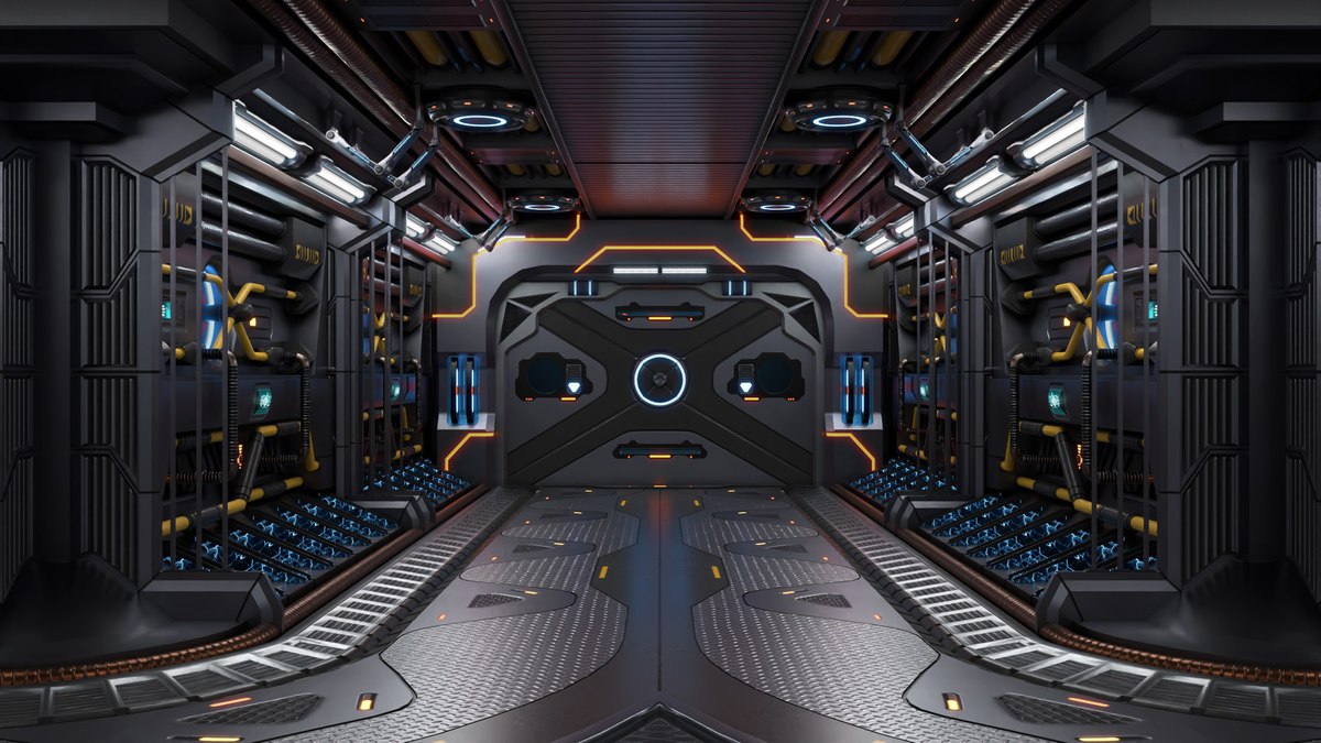 Sci Fi Corridor 01 URP HDRP Textures
