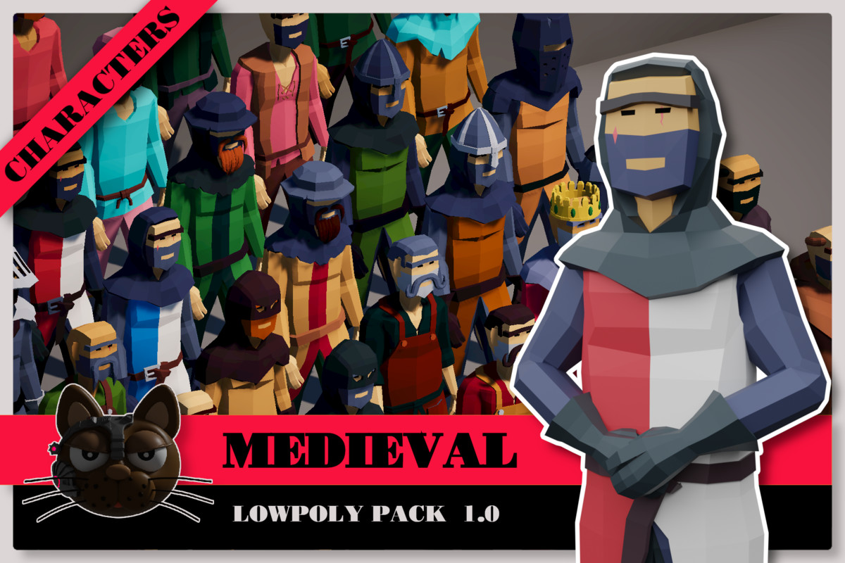 3D Characters Lowpolly Bundle 6