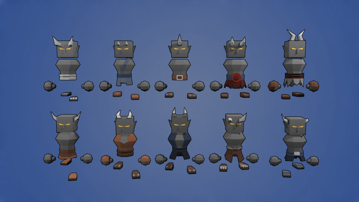 Low Poly Cubic Demons - 3D by Shokubutsu