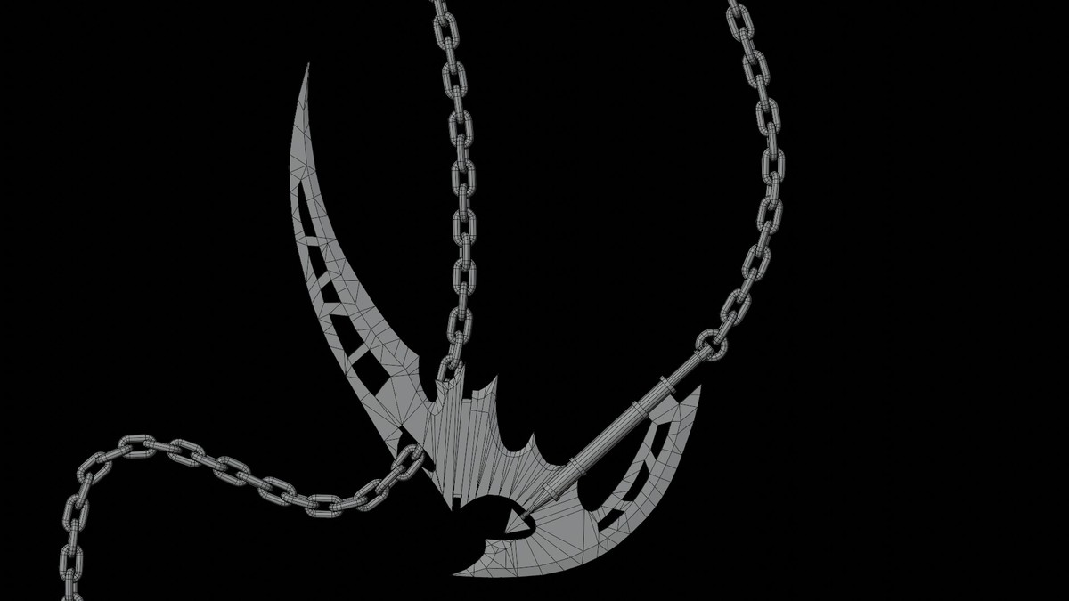 Chain Flail Blade Weapon URP and HDRP Textures