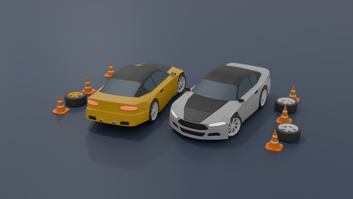 Mobile Optimize-Low Poly Vehicles