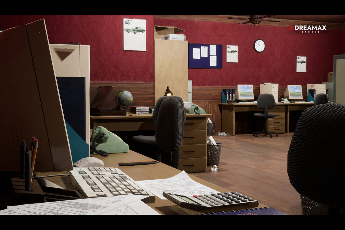 Retro Office Props - 90s Cubicle, Desk, Filing & Classic Workplace Assets
