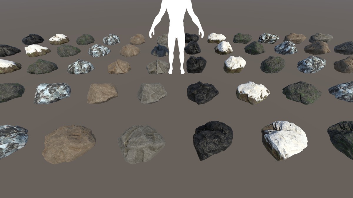 Realistic Rock Pack - Large Rocks Set A