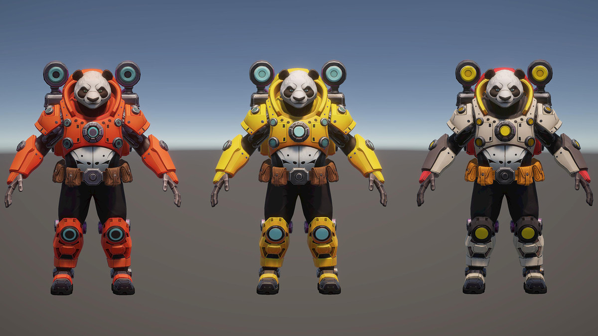 Mecha Panda – Stylized Sci-Fi Panda Character