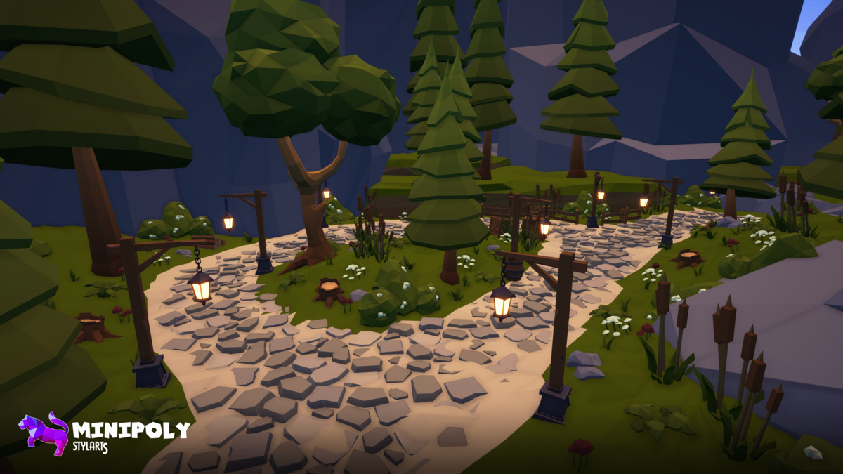 Minipoly Series - Mythic Castle ( Stylized Lowpoly Environment )