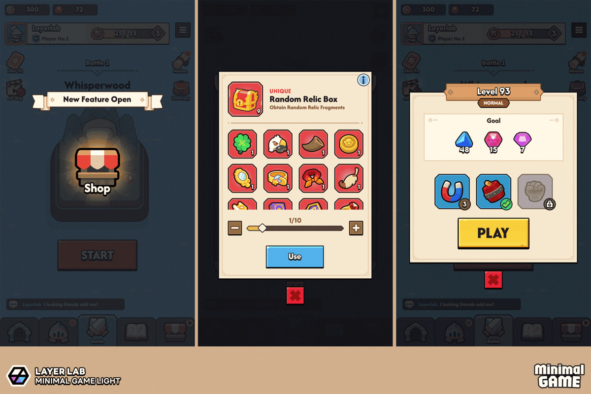 GUI Pro - Minimal Game Light(+PSD)