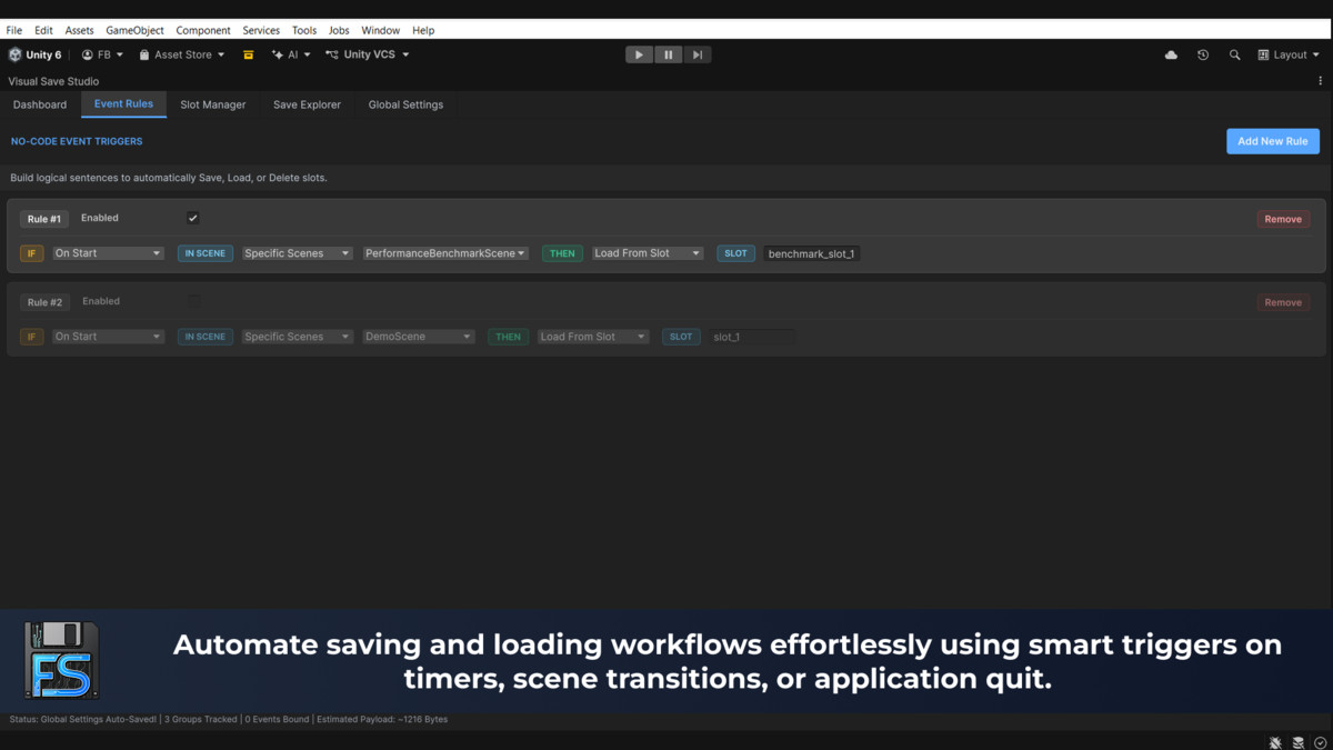 FuzzySave: Zero-Code Visual Save & Load System