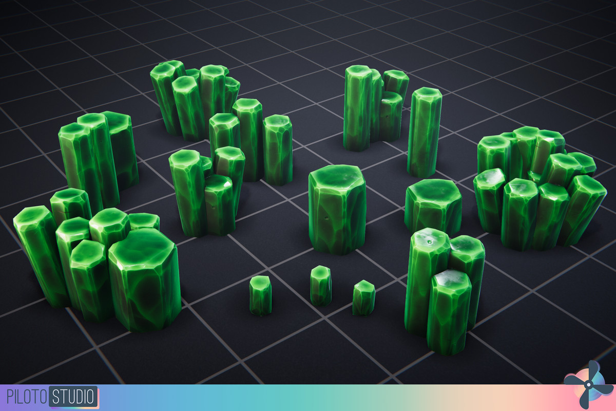 Stylized Crystals and Gems Megapack