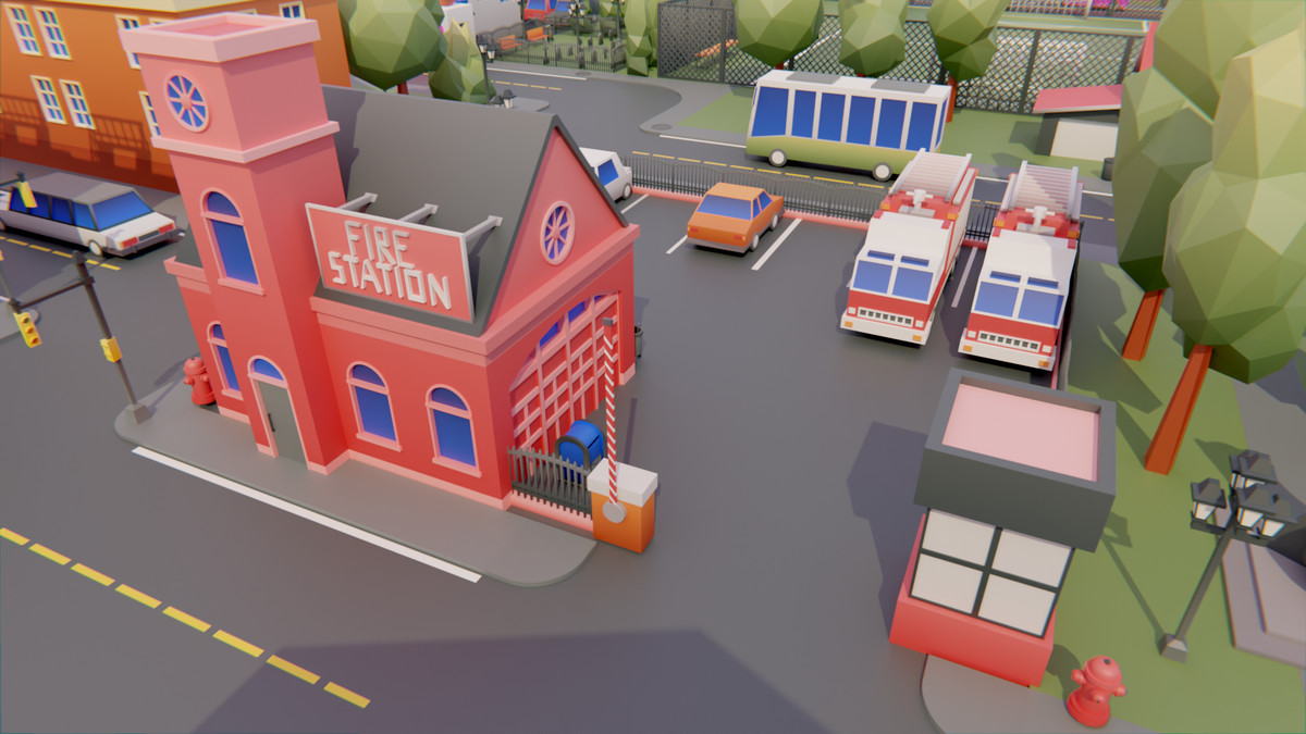 Low Poly Town by IGS