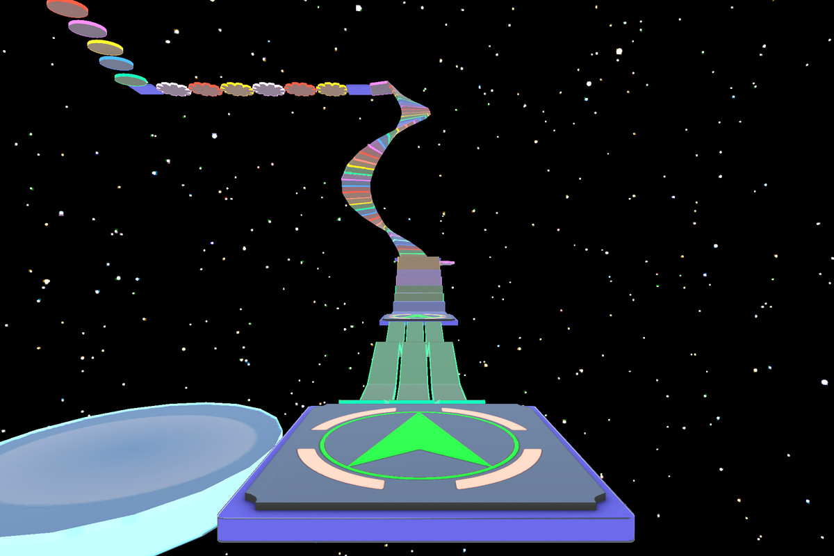 Neon Obby Parkour Tower-3D Modular Platformer Environment Pack-Mobile Optimized