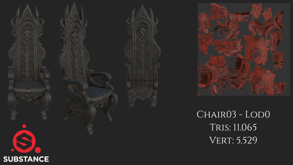 4 Dark Fantasy Chairs