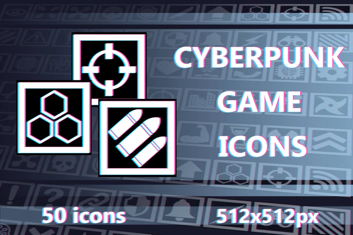 2700 Cyberpunk RPG Icons Pack