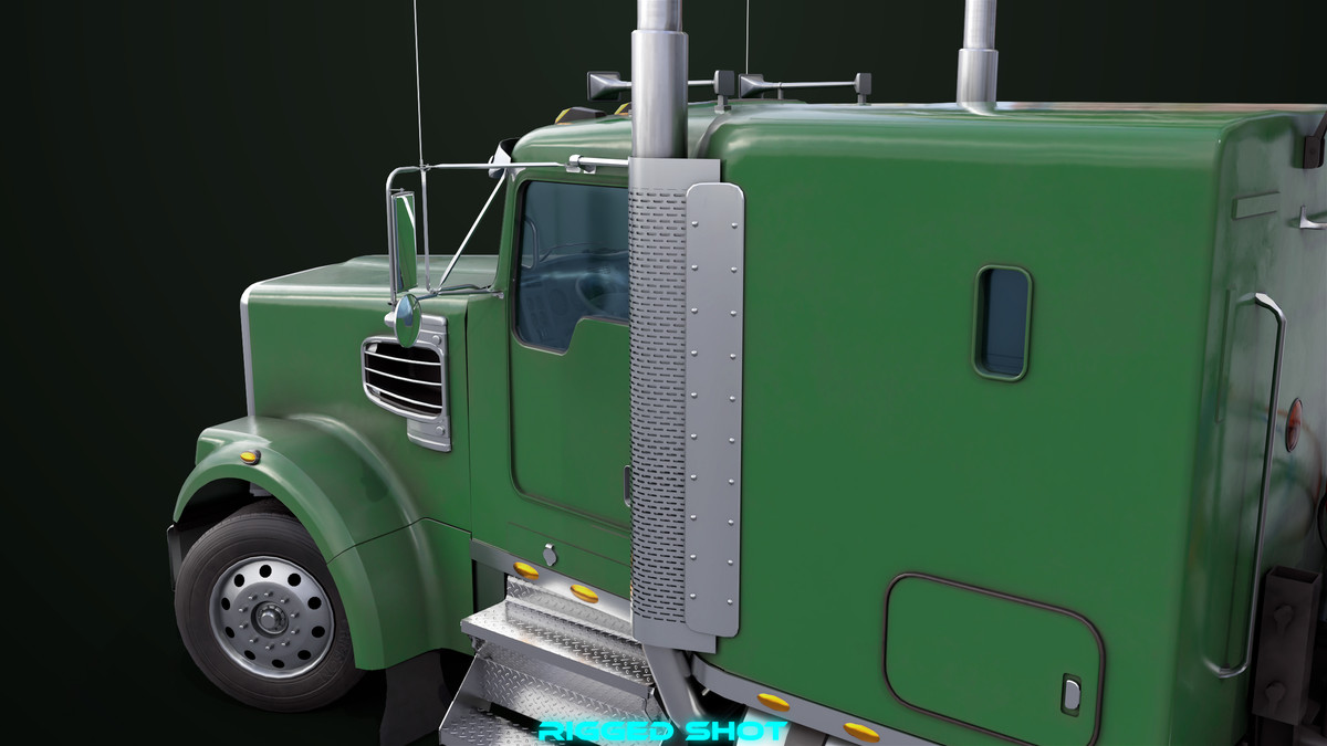 Truck 07 Log Trailer with All Loads Collection