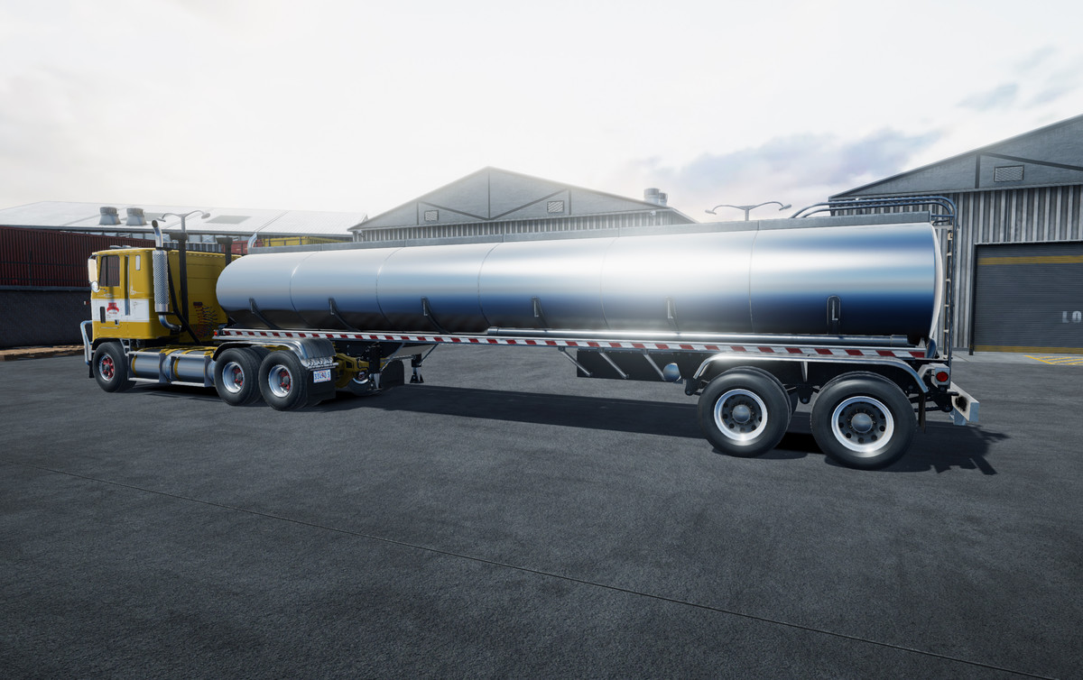 Cabover truck with fuel trailer