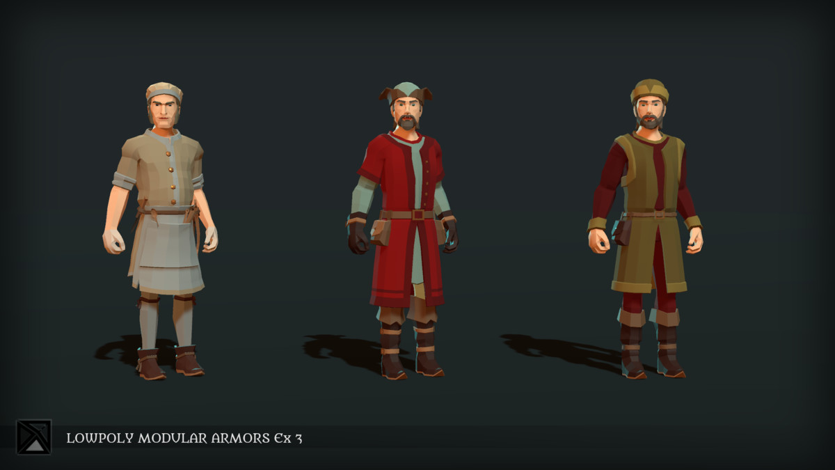 Low Poly Modular Armors Expansion Pack 03 - LOWPOLY MEDIEVAL FANTASY SERIES