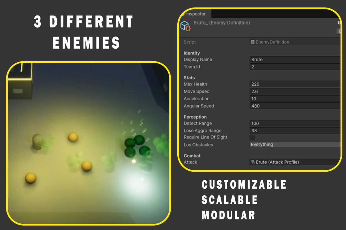Simple 3D Top-Down Roguelite Template - Enemy AI, Waves, XP & Upgrades(URP/HDR)