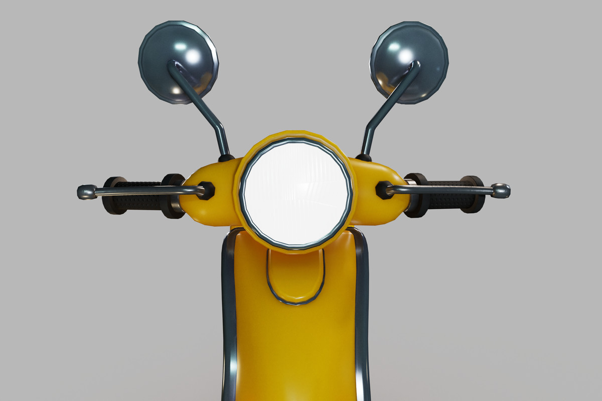 Cartoon Scooter – Stylized Vehicle
