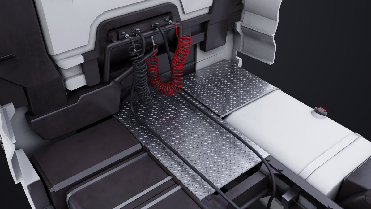 Heavy Truck 04 Chassis White URP HDRP Textures