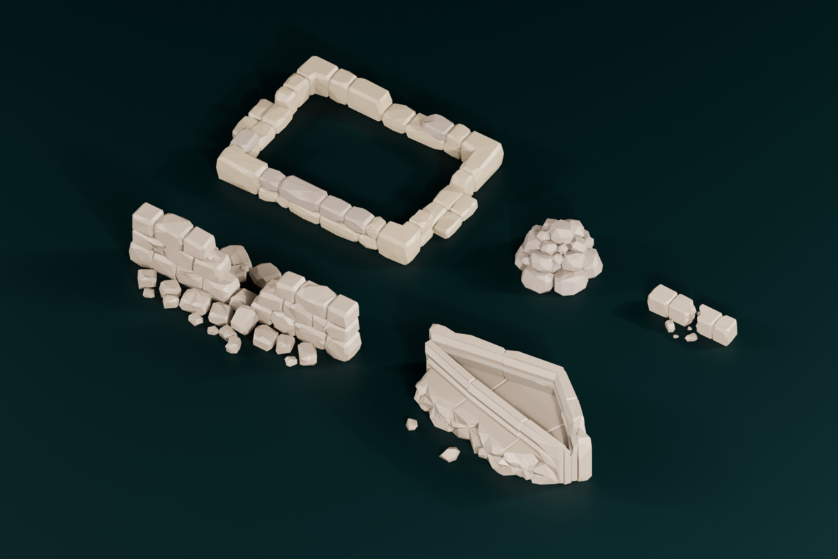 Low Poly Ruins Pack