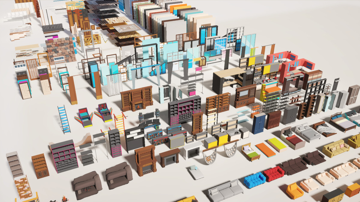 Low Poly 15 Rooms 1000+ objects Vol.1
