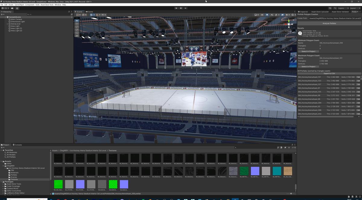 Modular Ice Hockey Arena Stadium Interior 3d Level