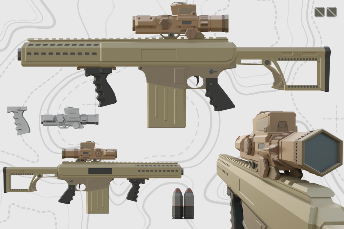 Low Poly Weapon Bundle Pack Fin