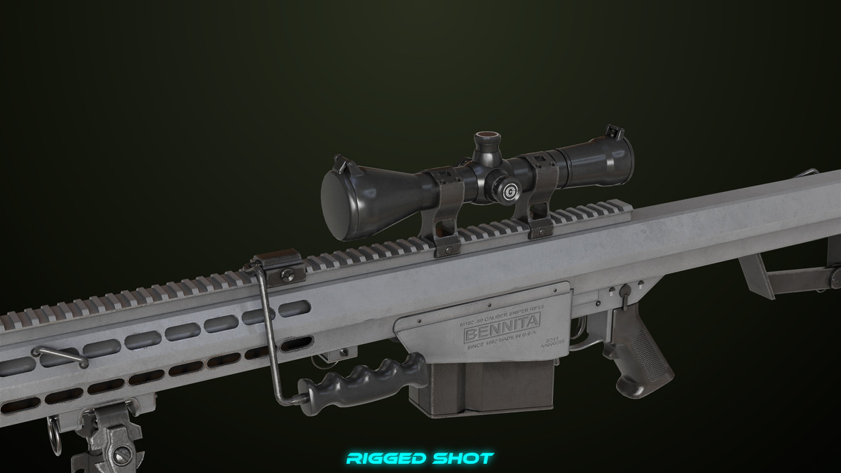 Sniper Rifle 02 Black and Sandal Single Map URP HDRP