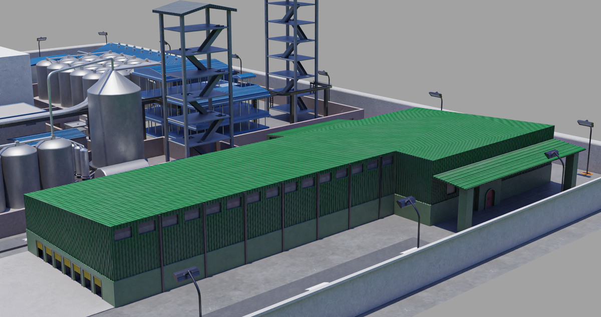 Factory Warehouse Exterior and Interior URP and HDRP Textures