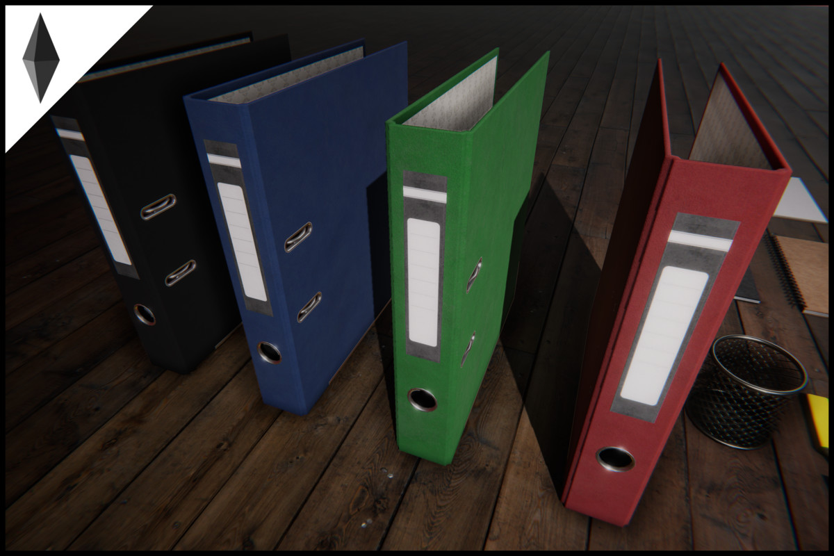 PBR Office Stationary Game-ready