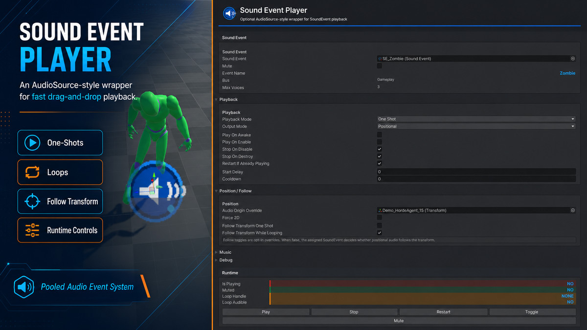 Pooled Audio Event System