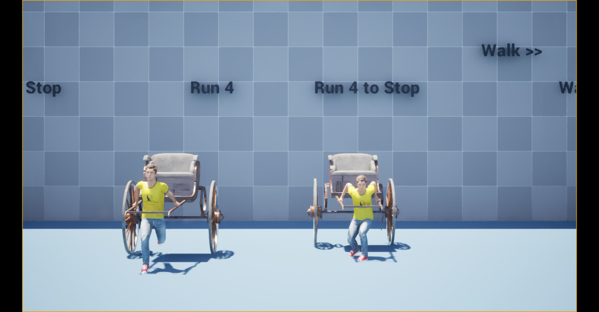 Hand Pulled Rickshaw Animation