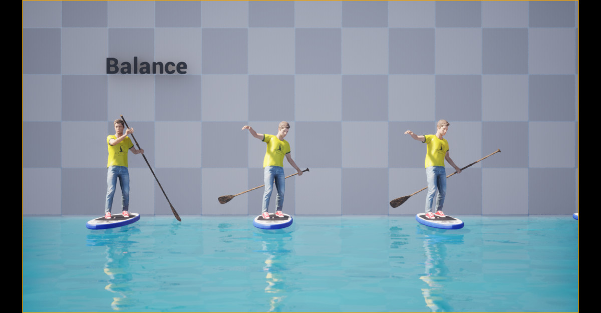 Paddle Boarding Animation