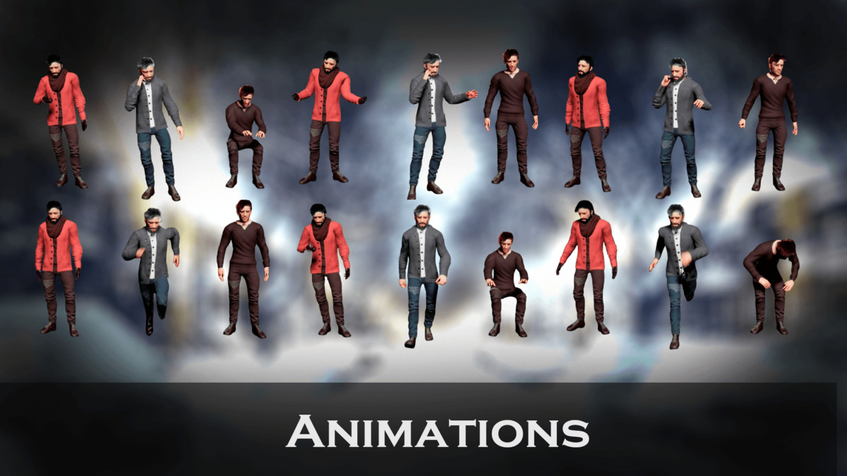 Office Winter Man – Modular Game Character