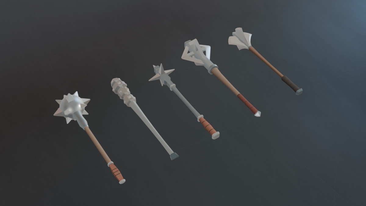 RPG Melee Weapon Pack, Low Poly, Game-Ready