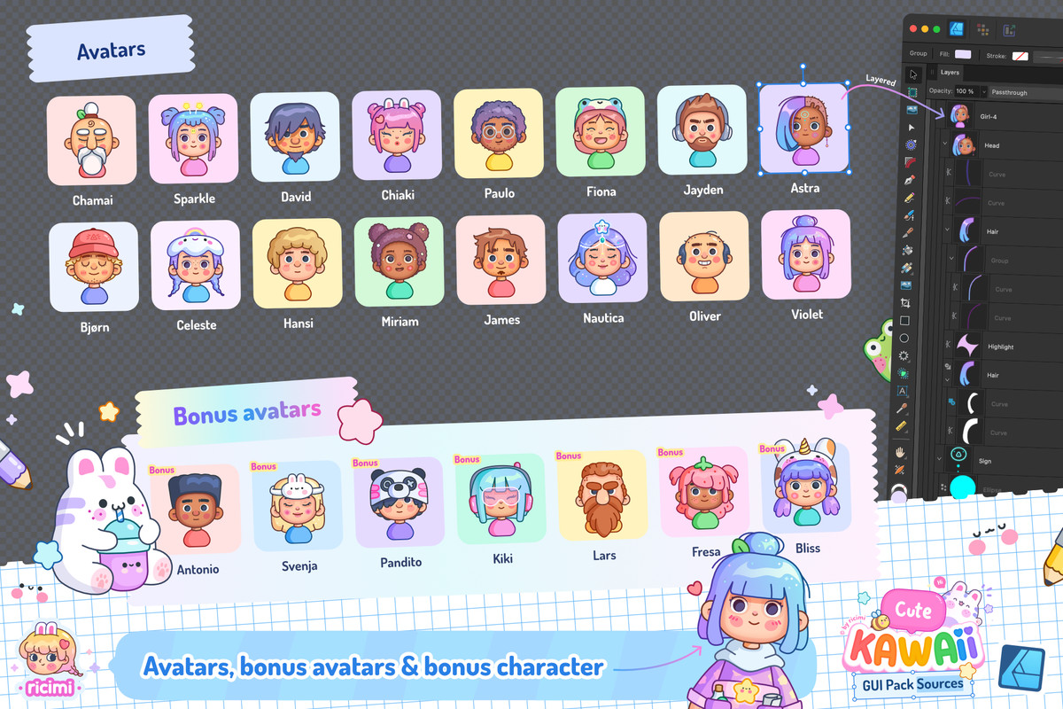 Cute Kawaii GUI Pack Sources
